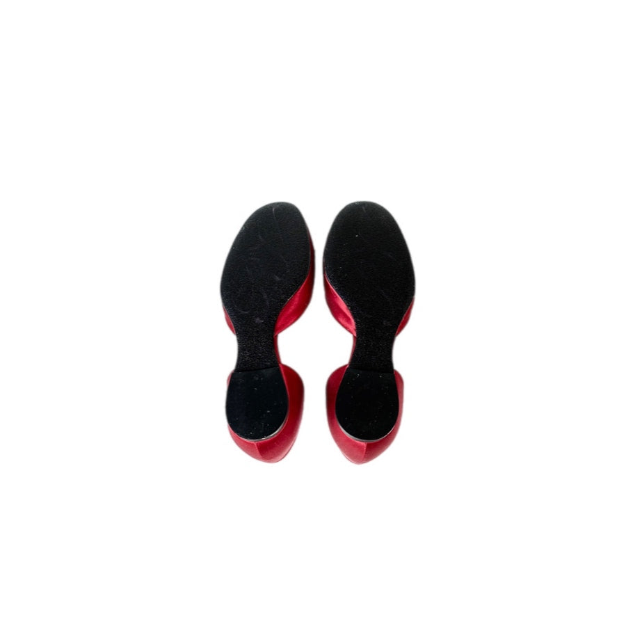 Roger Vivier Red Ballet Flats Shoes #34