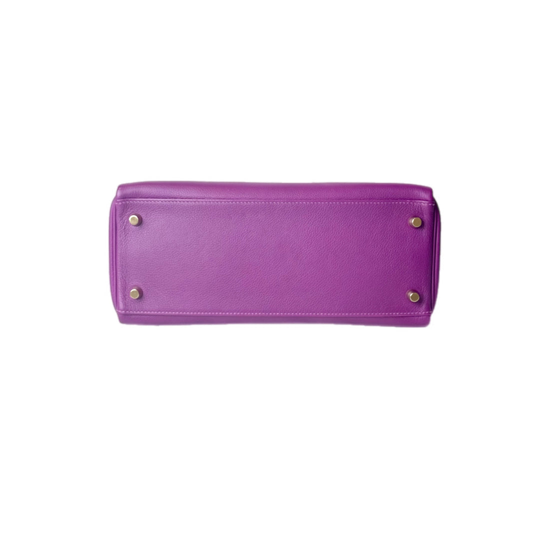 Hermes Kelly 28cm Bag P9 Purple evercolor