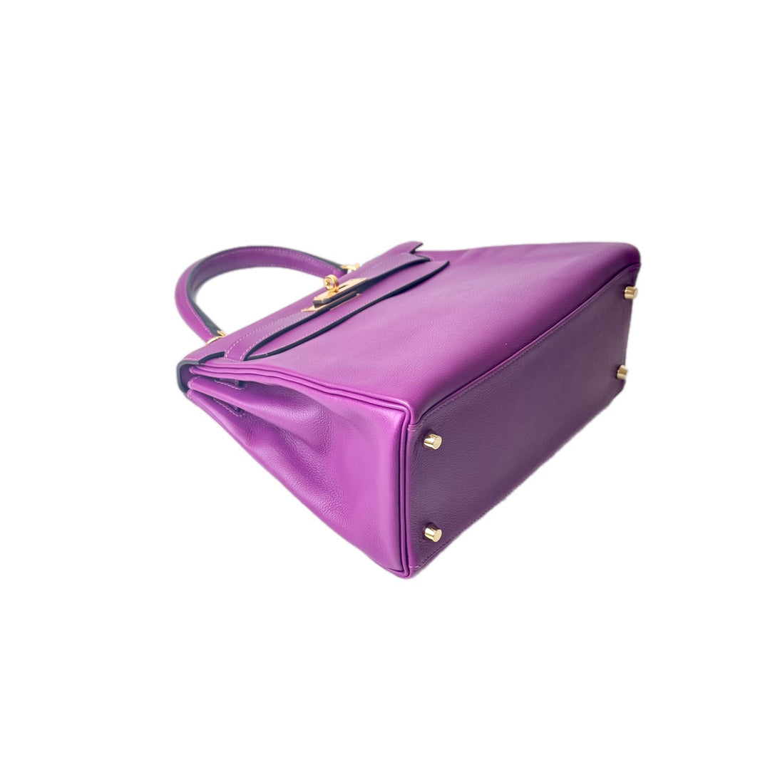 Hermes Kelly 28cm Bag P9 Purple evercolor