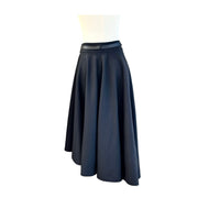 Pre-owned Hermes Long Flared Skirt Black Wool - photo 2