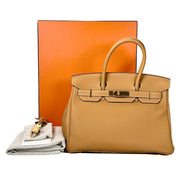 Hermes Birkin 30cm Bag Togo Sand Gold