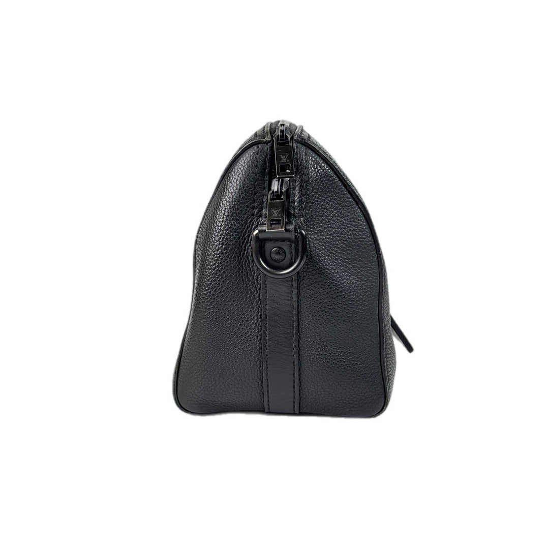Louis Vuitton Keepall  25cm Black Calfskin