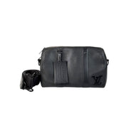 Louis Vuitton Keepall  25cm Black Calfskin