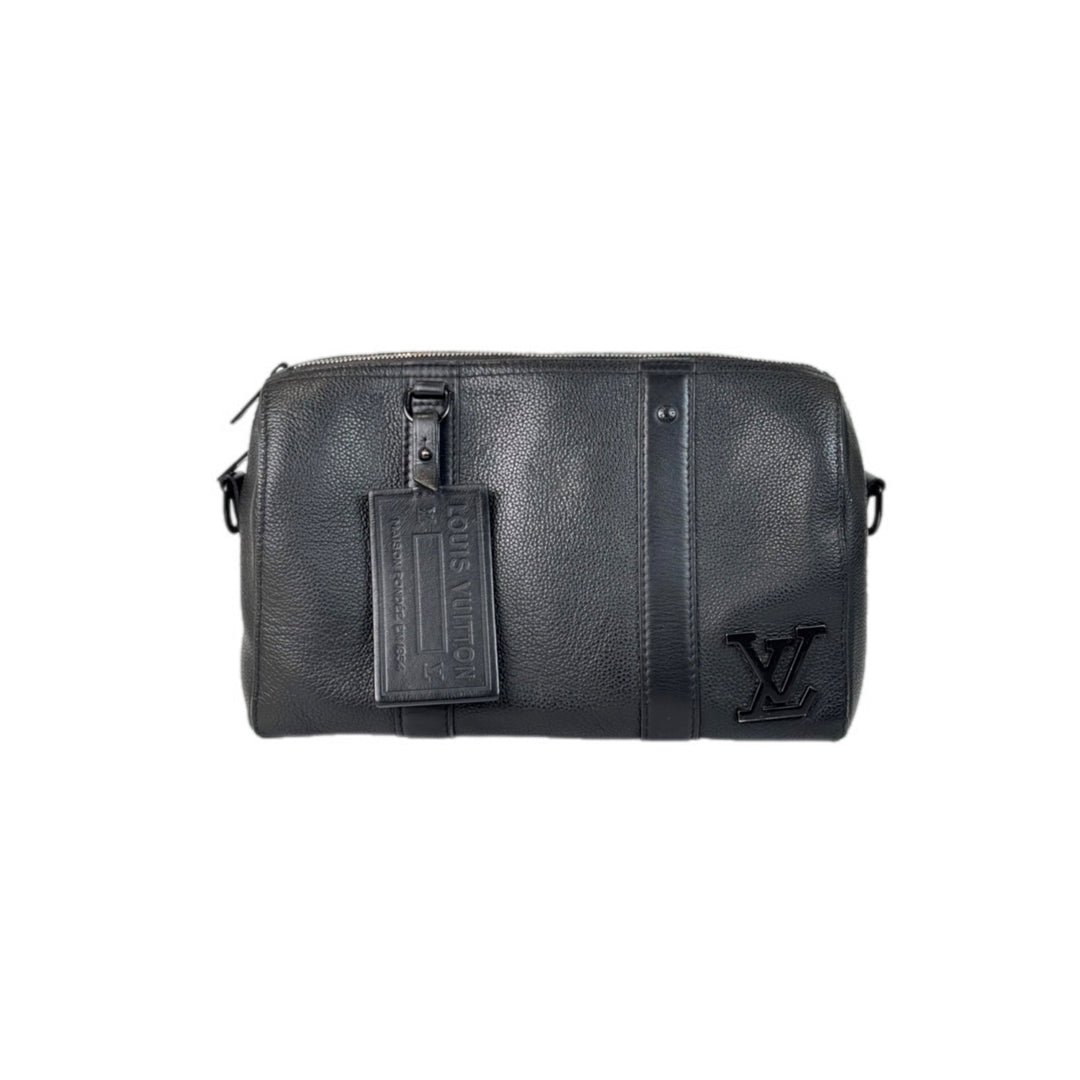 Louis Vuitton Keepall  25cm Black Calfskin
