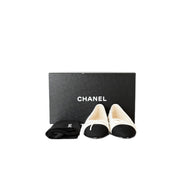 Chanel Tweed Ballet Flats Shoes White 34C