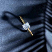 Natural White Diamond Rock Candy Ring D0.15ct, 18K