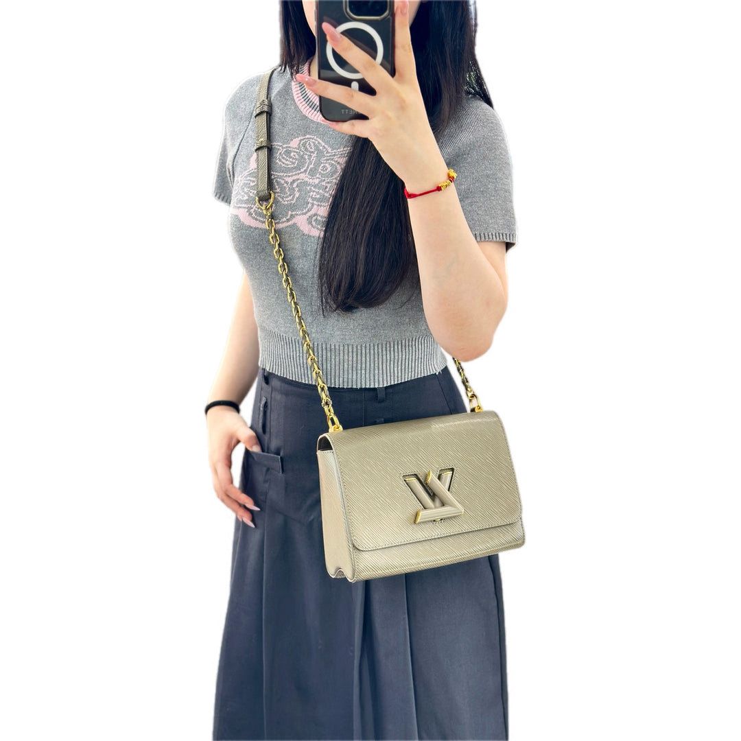 Louis Vuitton Twist Epi Mm 23cm Grey Bag