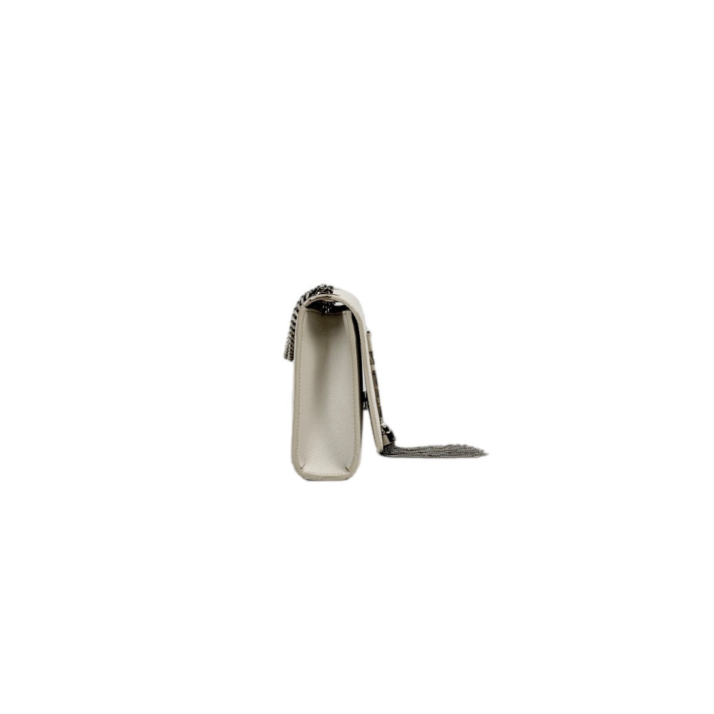 YSL White Kate Tassel Small 20cm Bag