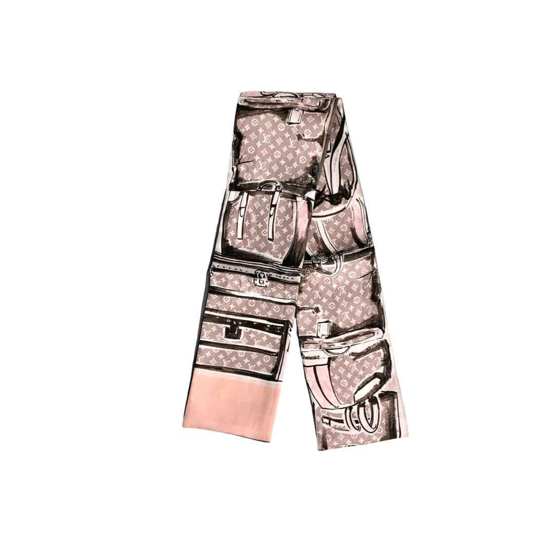 Louis Vuitton Pink Silk Long Twilly