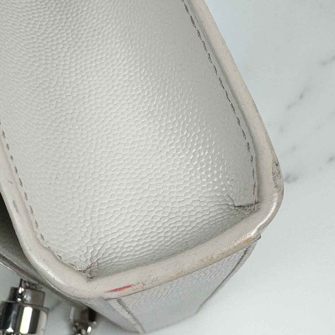 YSL White Kate Tassel Small 20cm Bag