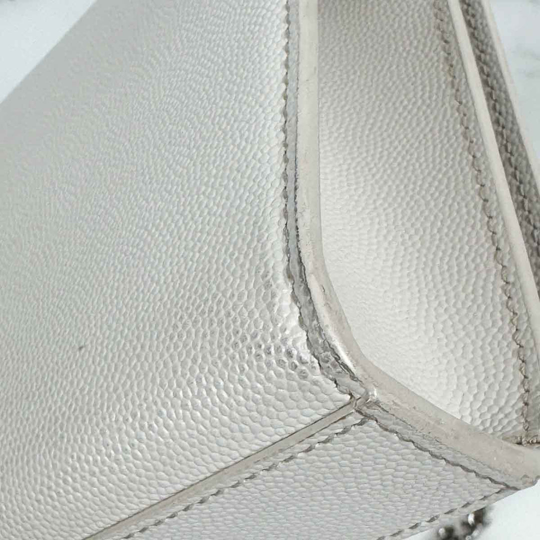 YSL White Kate Tassel Small 20cm Bag