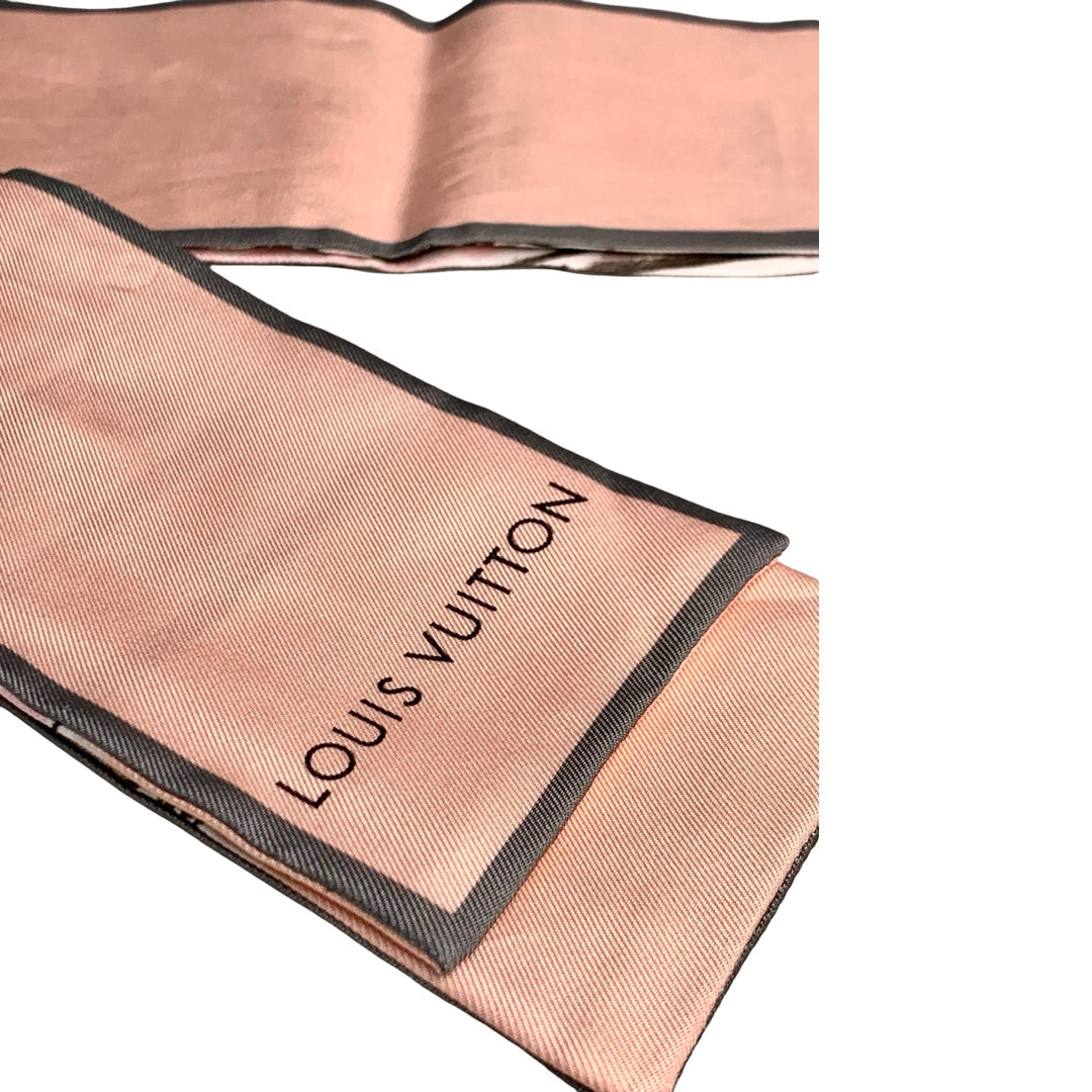Louis Vuitton Pink Silk Long Twilly