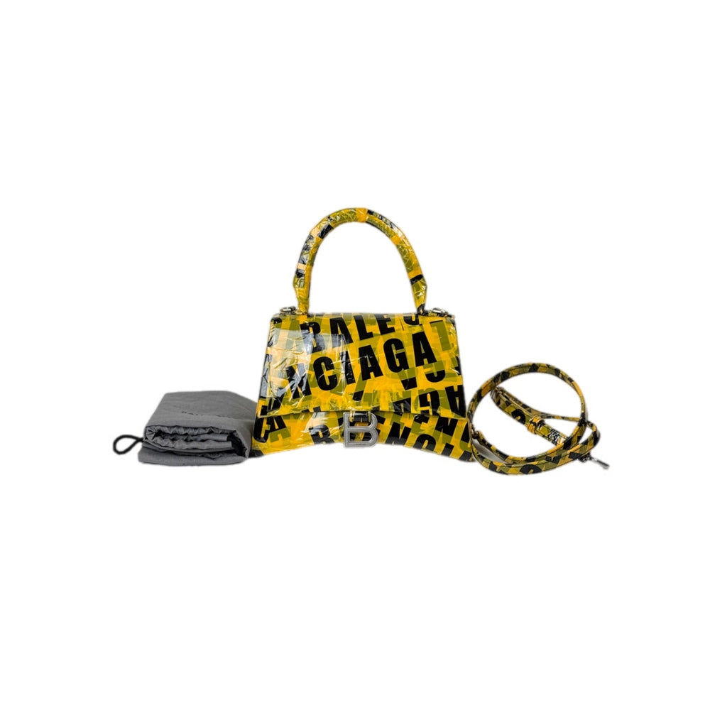 Balenciaga Hourglass Tape Trimmed Small Bag