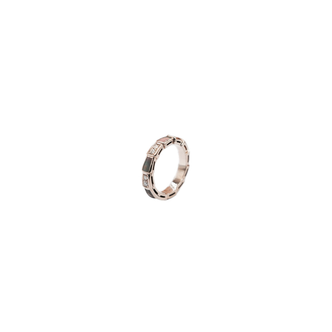 Bvlgari Serpenti Forever Ring with diamond and mother of pearl #50