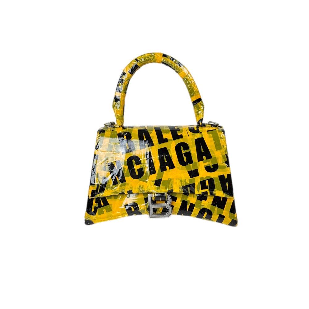Balenciaga Hourglass Tape Trimmed Small Bag