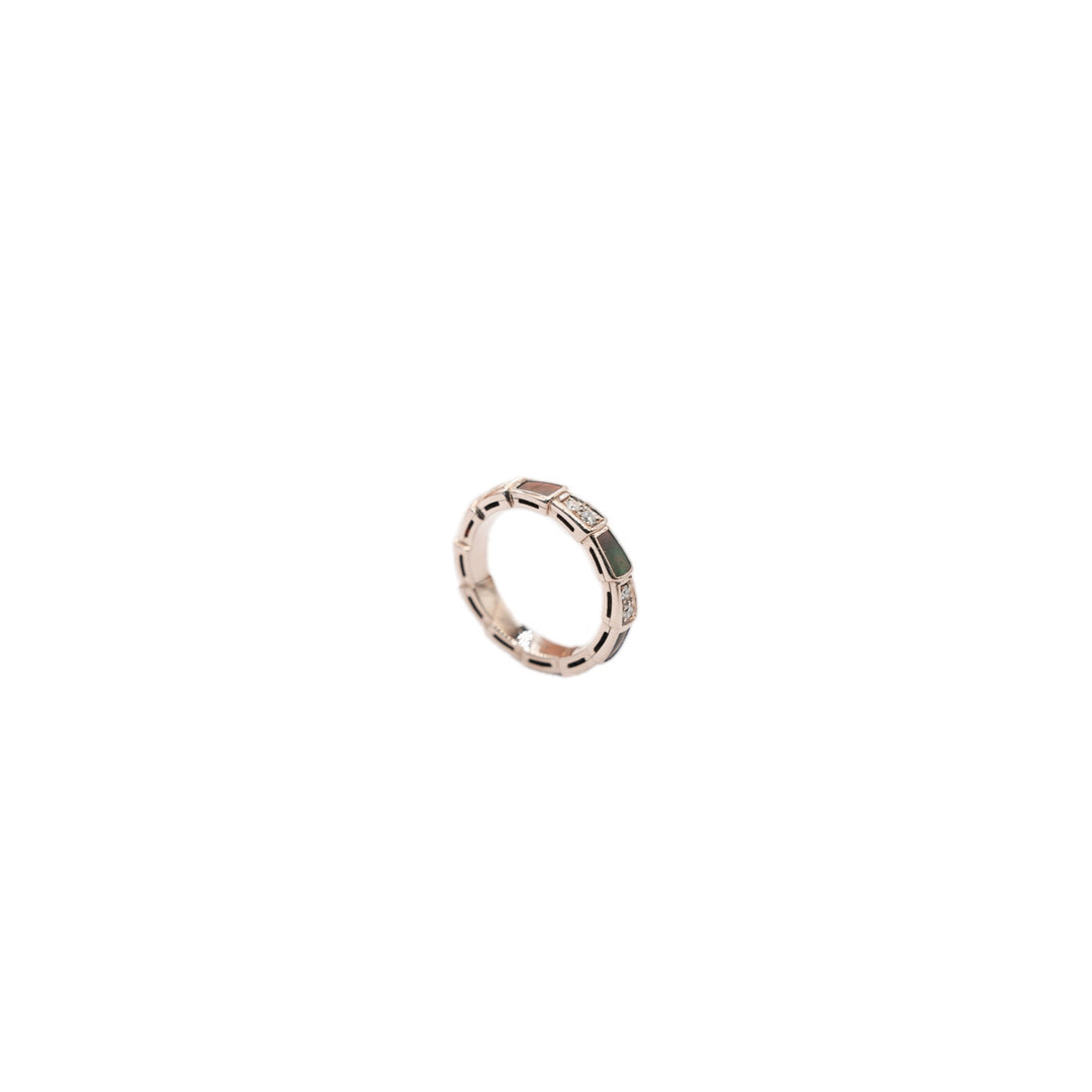 Bvlgari Serpenti Forever Ring with diamond and mother of pearl #50