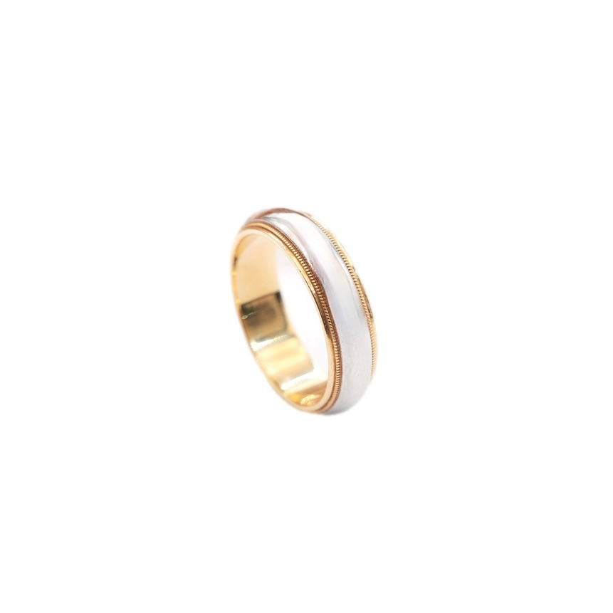 Tiffany Milgrain Classic 18K+Pt950 Ring