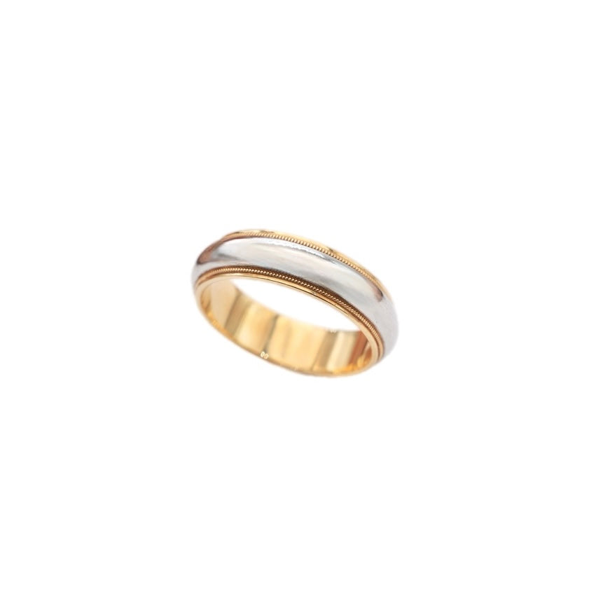 Tiffany Milgrain Classic 18K+Pt950 Ring