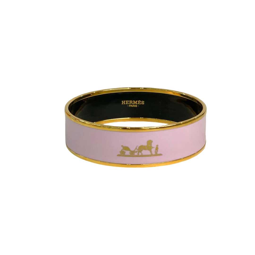 Hermes Pink Wide Bangle