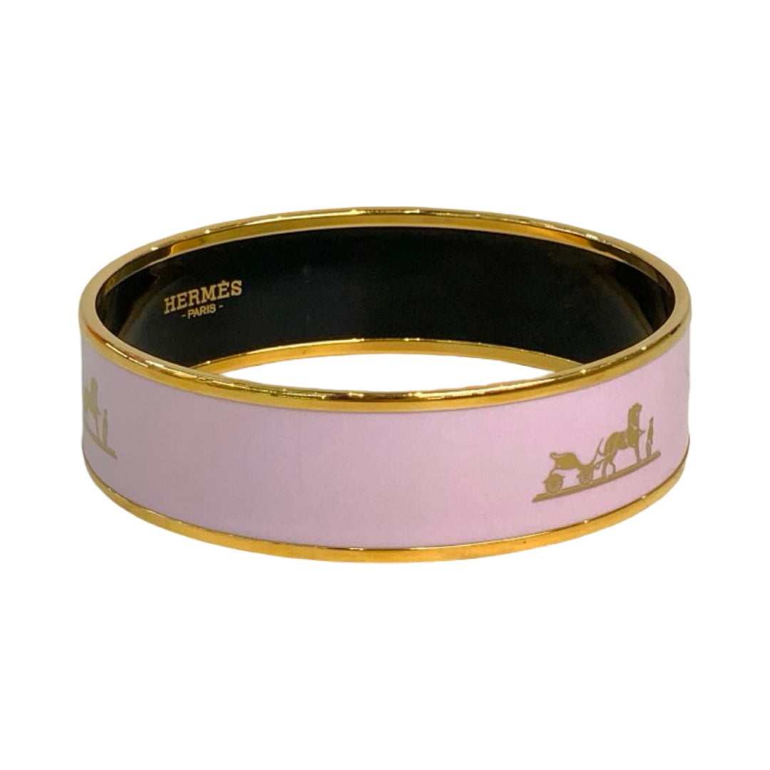Hermes Pink Wide Bangle