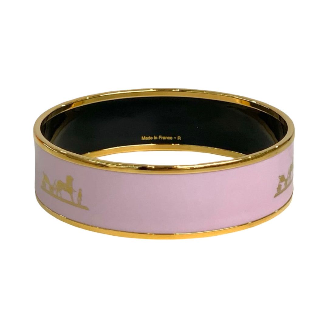Hermes Pink Wide Bangle