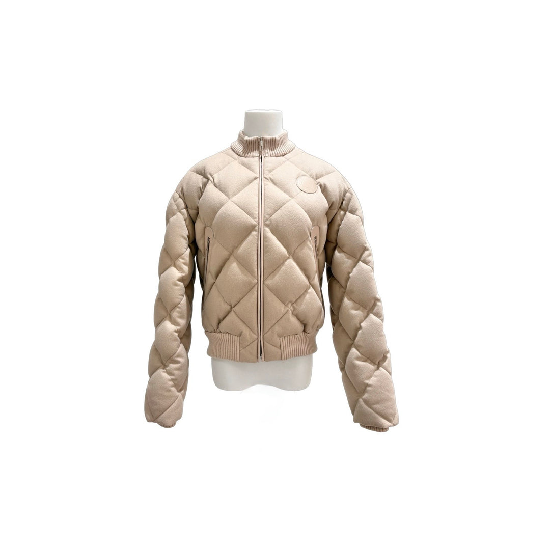 Hermes Beige Short Puffer Jacket #38
