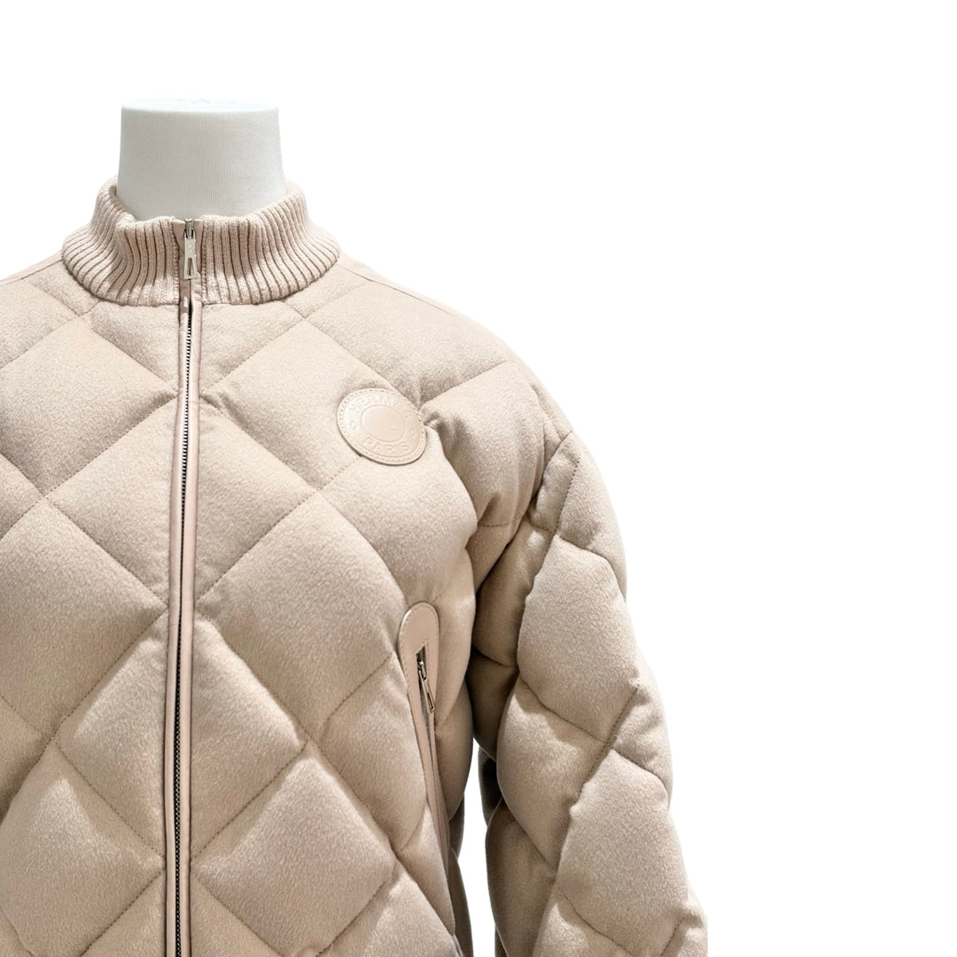 Hermes Beige Short Puffer Jacket #38