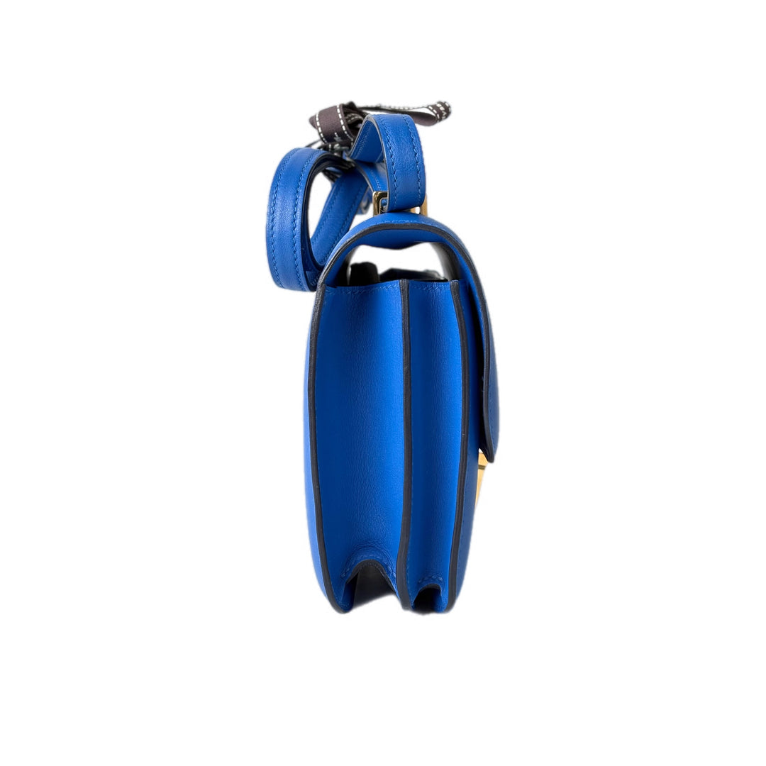 Hermes Constance Mini Bag  Blue Swift GHW