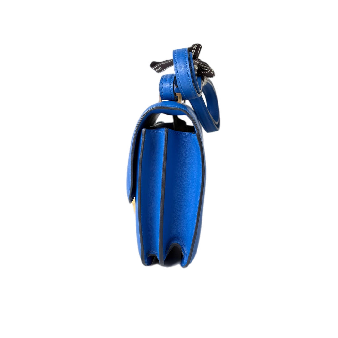 Hermes Constance Mini Bag  Blue Swift GHW