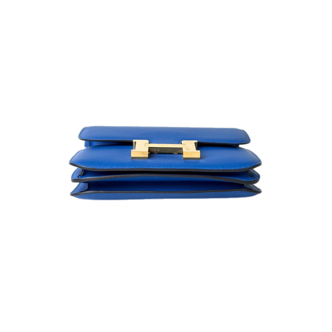 Hermes Constance Mini Bag  Blue Swift GHW