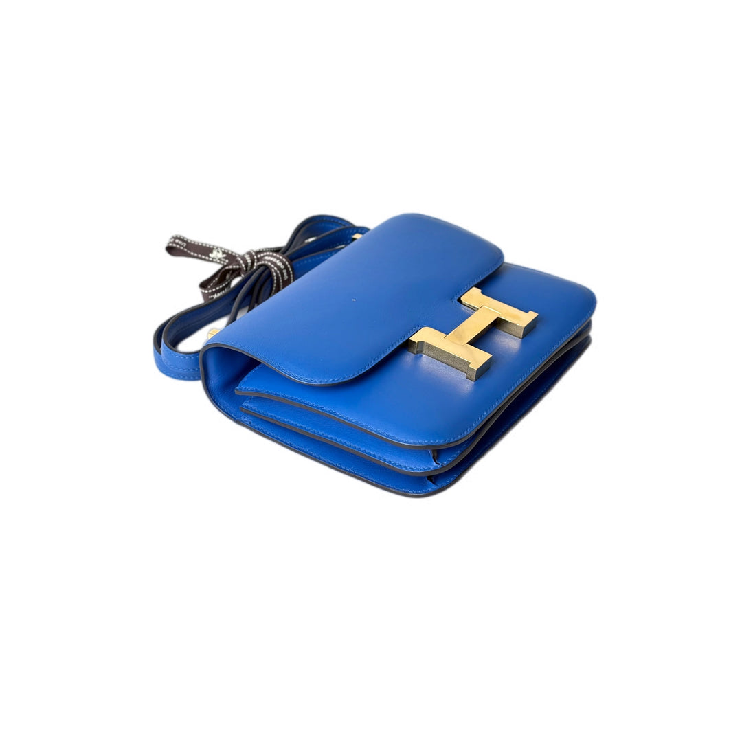 Hermes Constance Mini Bag  Blue Swift GHW