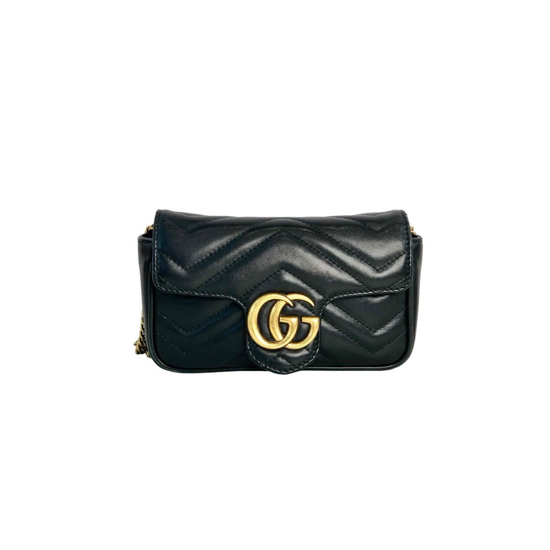 Gucci Marmont Super Mini Black Bag