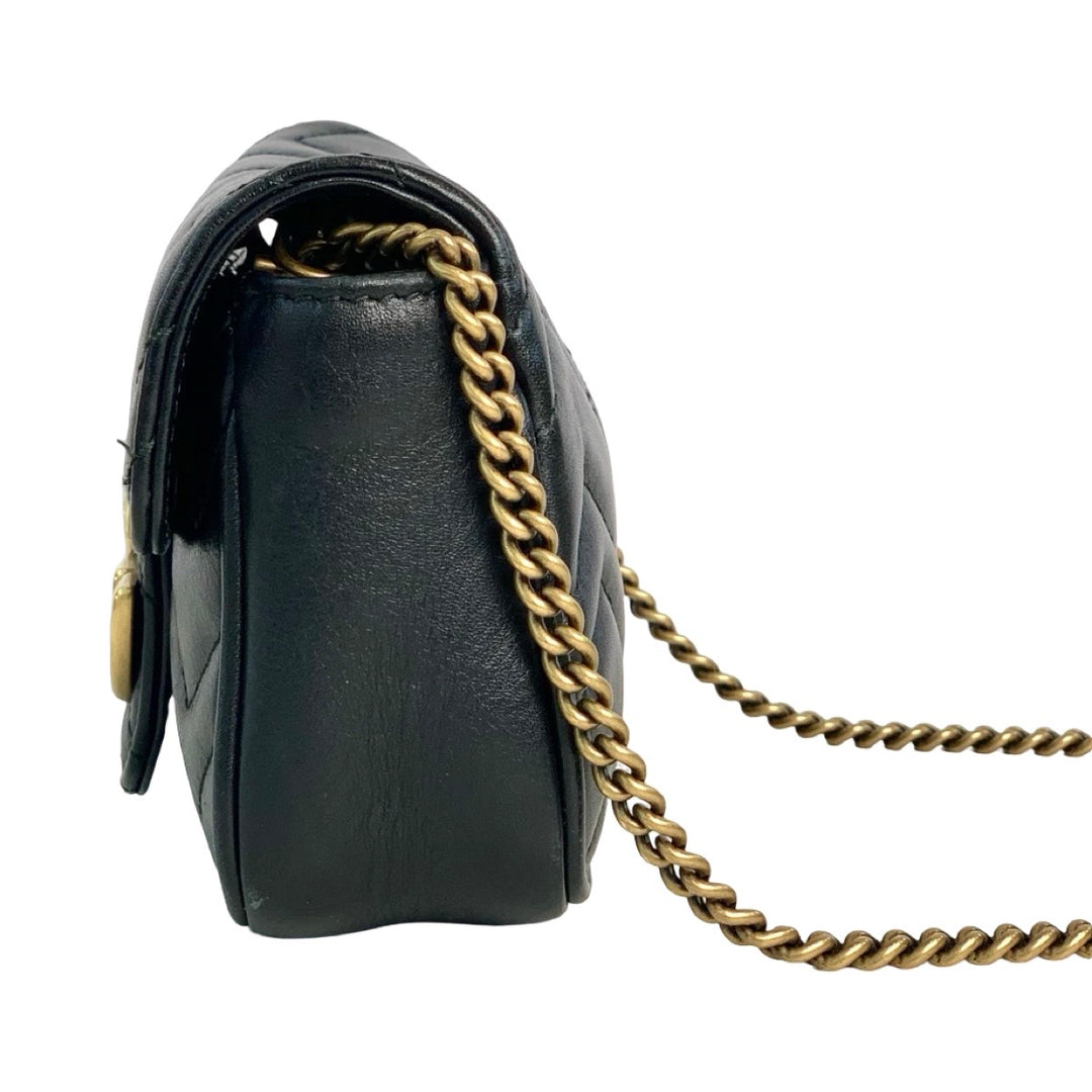 Gucci Marmont Super Mini Black Bag