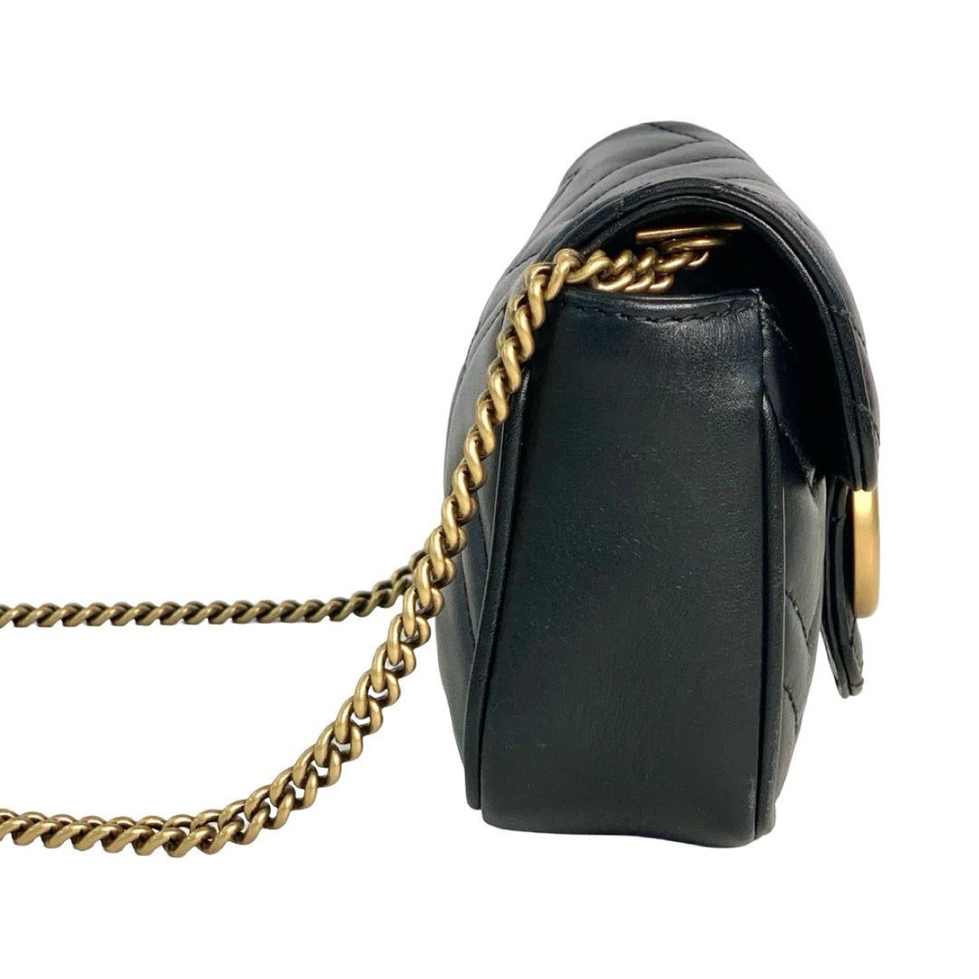 Gucci Marmont Super Mini Black Bag