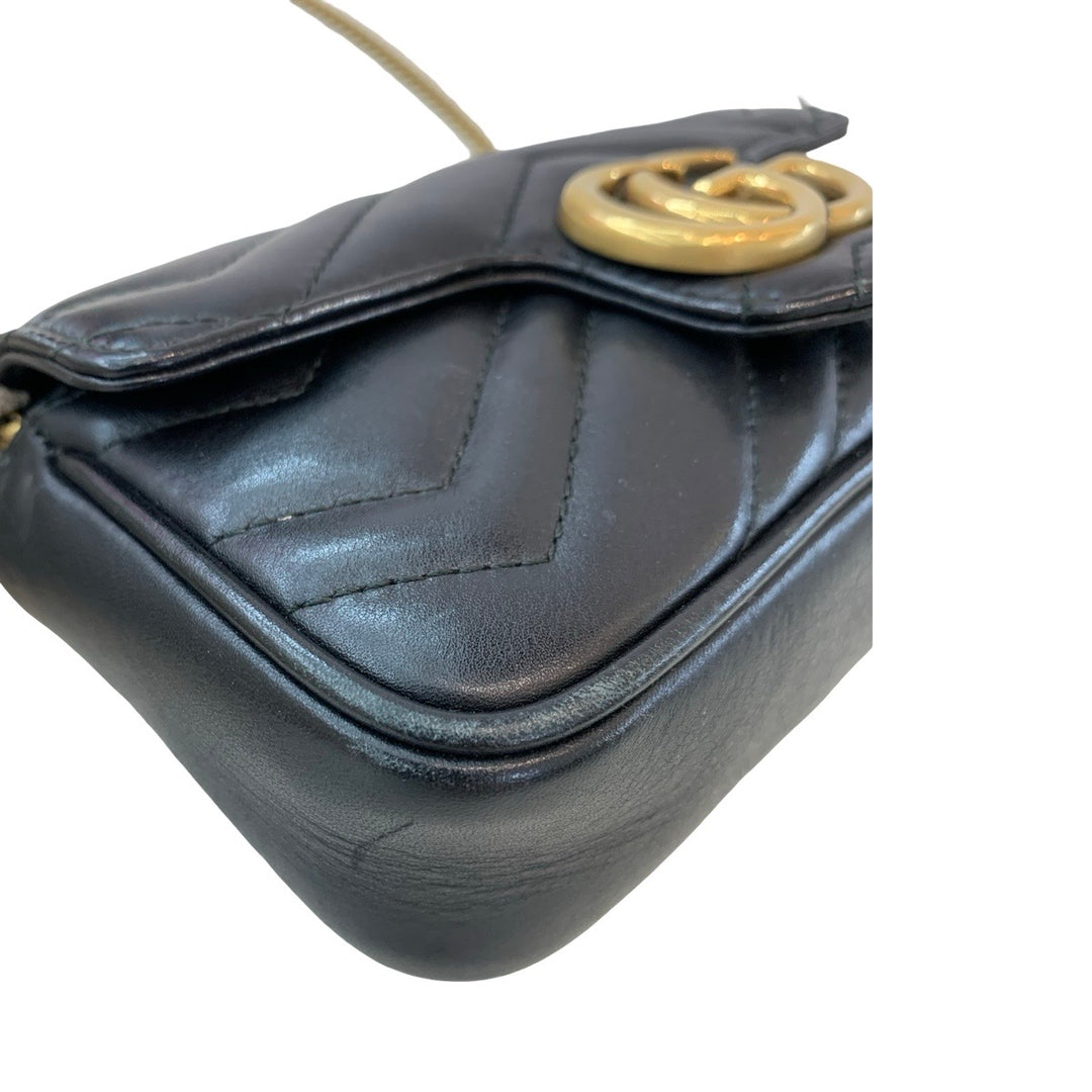 Gucci Marmont Super Mini Black Bag