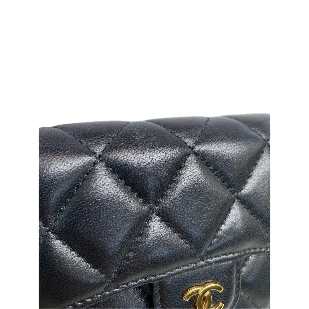 Chanel Black CF Fold Wallet