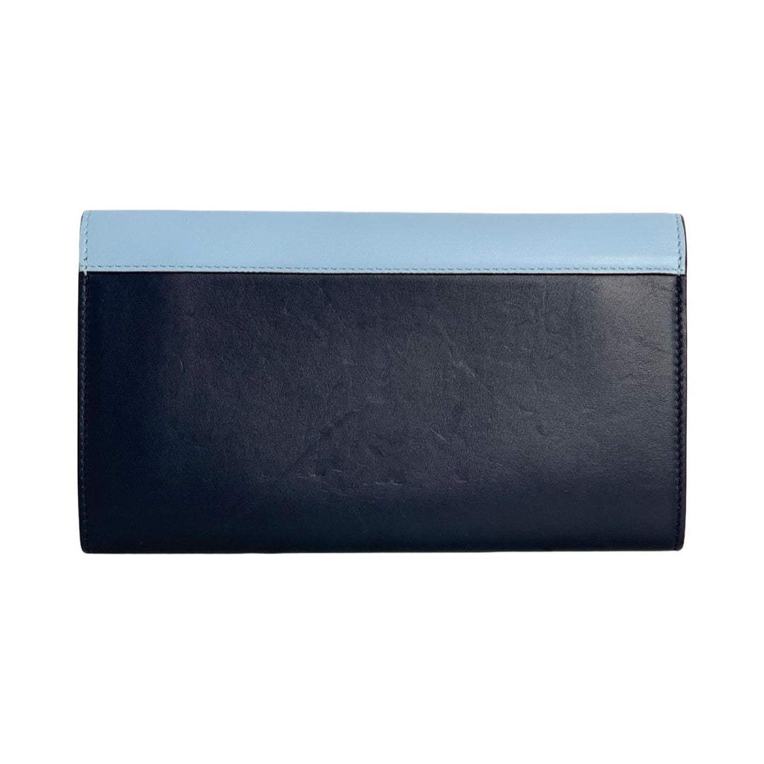 Celine Blue Pocket Envelope Wallet