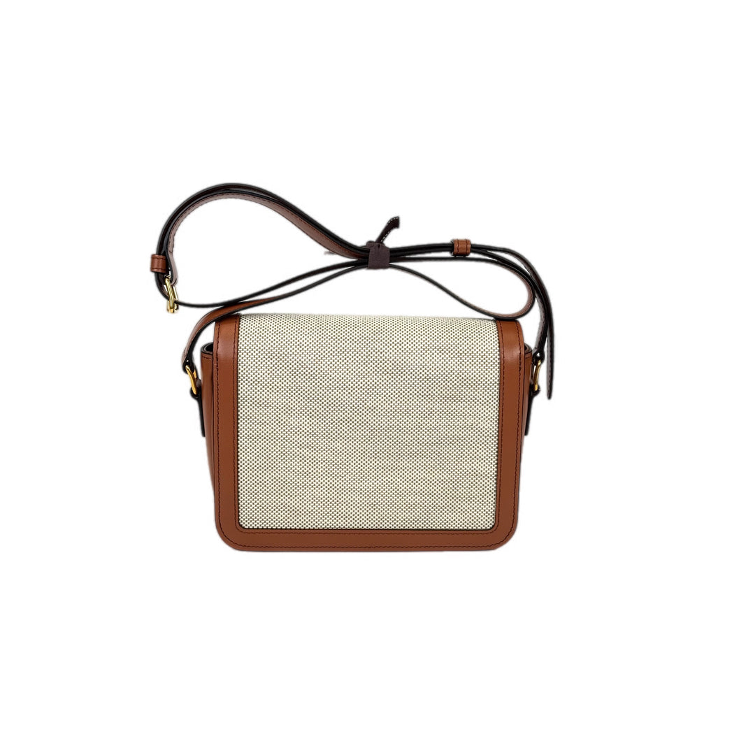 Celine Triomphe Teen 18.5cm Brown Canvas