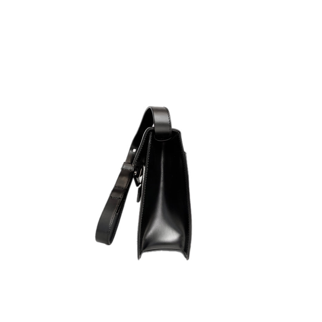 Ferragamo Salvatore Black Leather Clutch