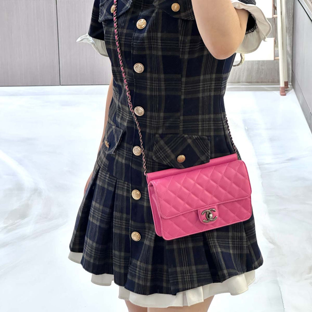 Chanel Crossing Times Flap Bag Pink