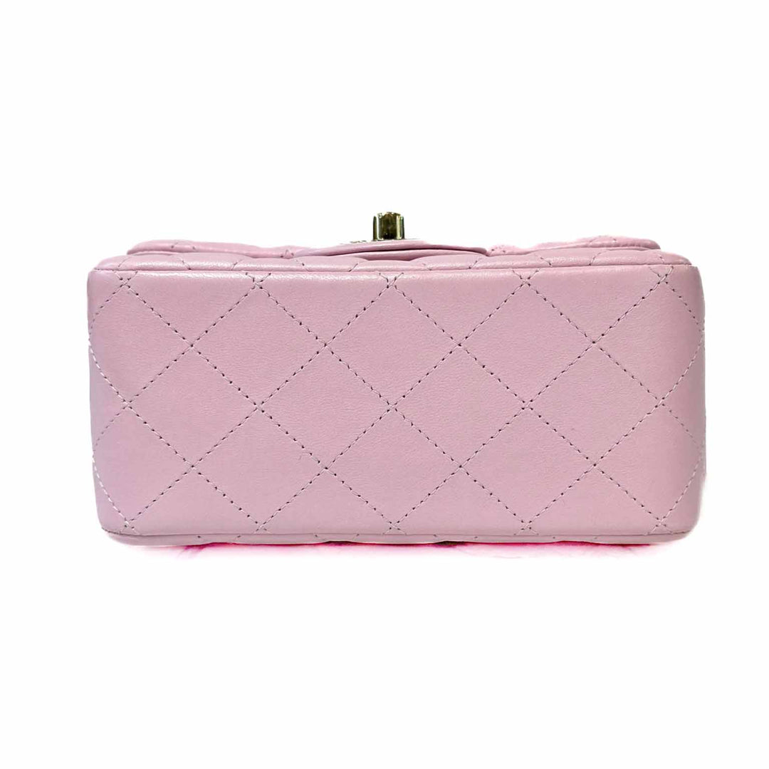 Chanel Pink Mini Square Classic Flap