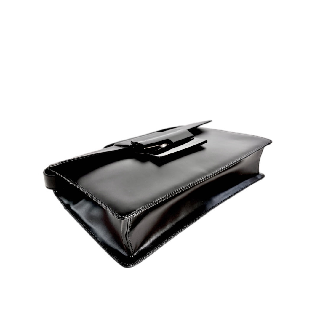Ferragamo Salvatore Black Leather Clutch