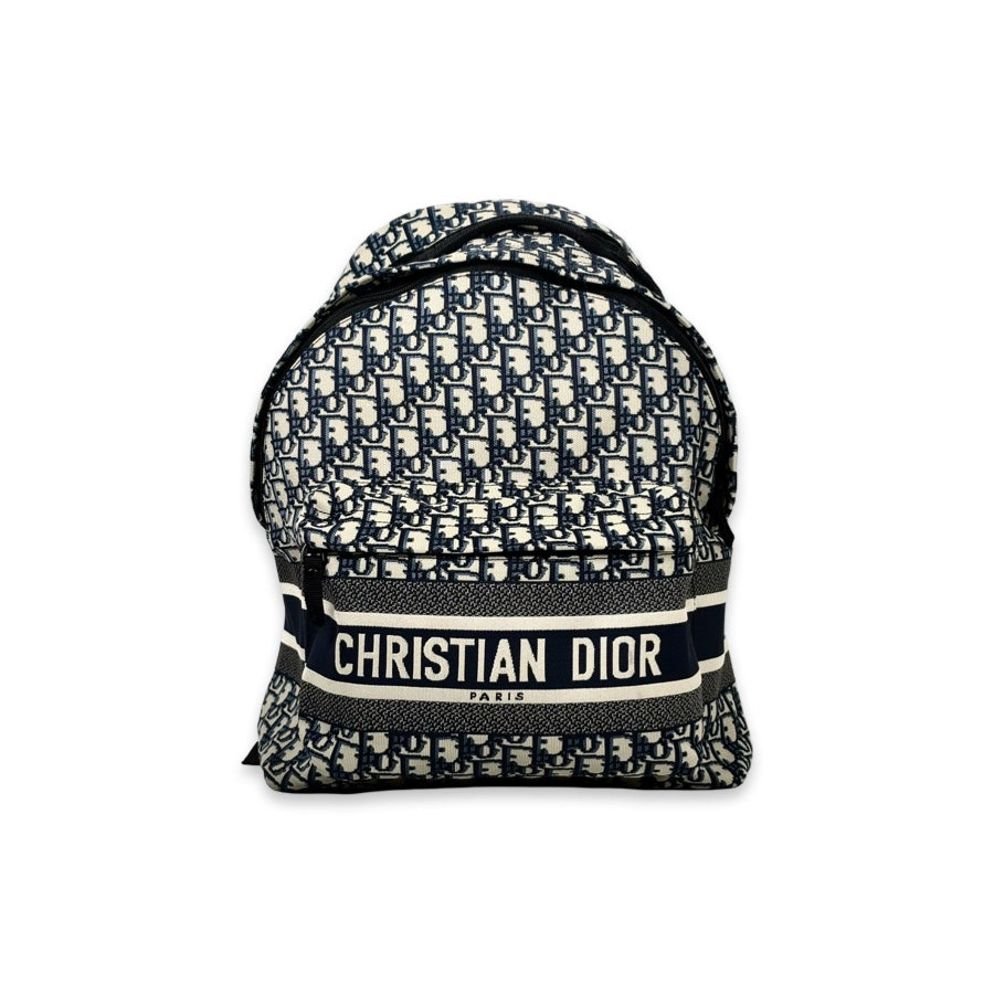 Dior Diortravel Backpack Blue Dior Oblique jacquard