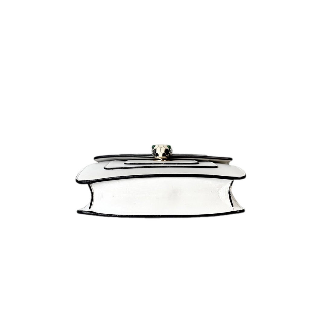 Bvlgari Serpenti Bag Cross Body Mini White Calfskin