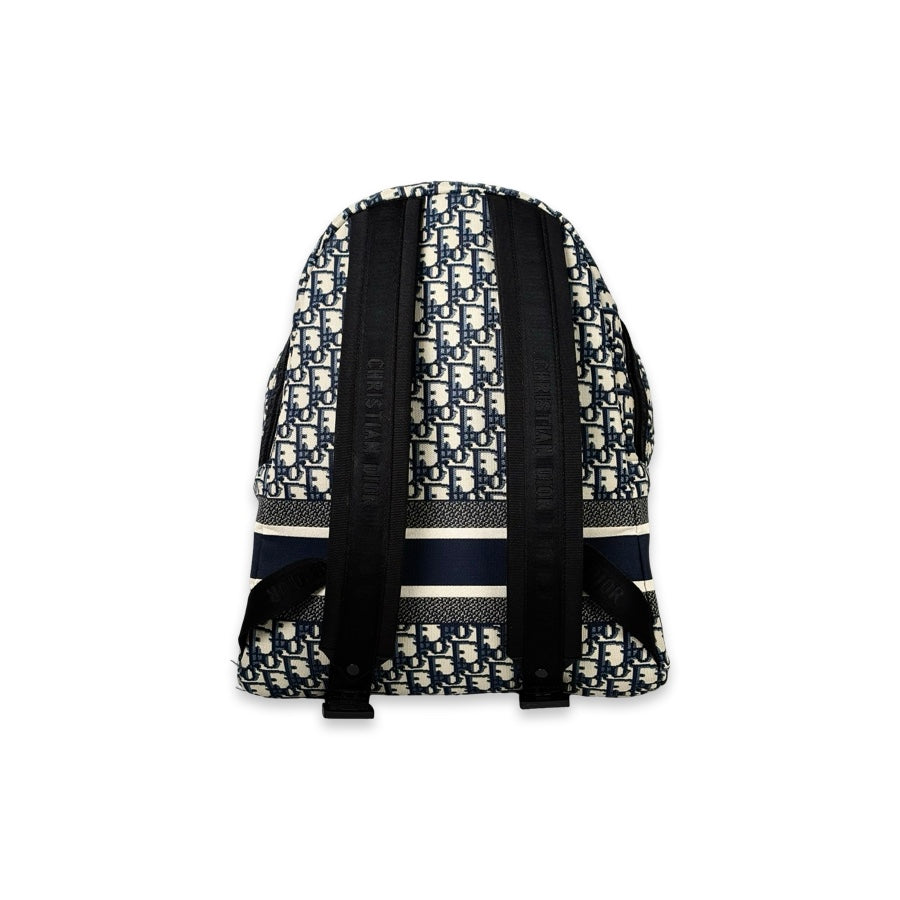 Dior Diortravel Backpack Blue Dior Oblique jacquard
