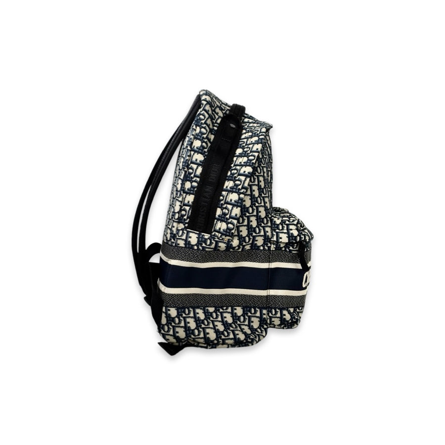 Dior Diortravel Backpack Blue Dior Oblique jacquard