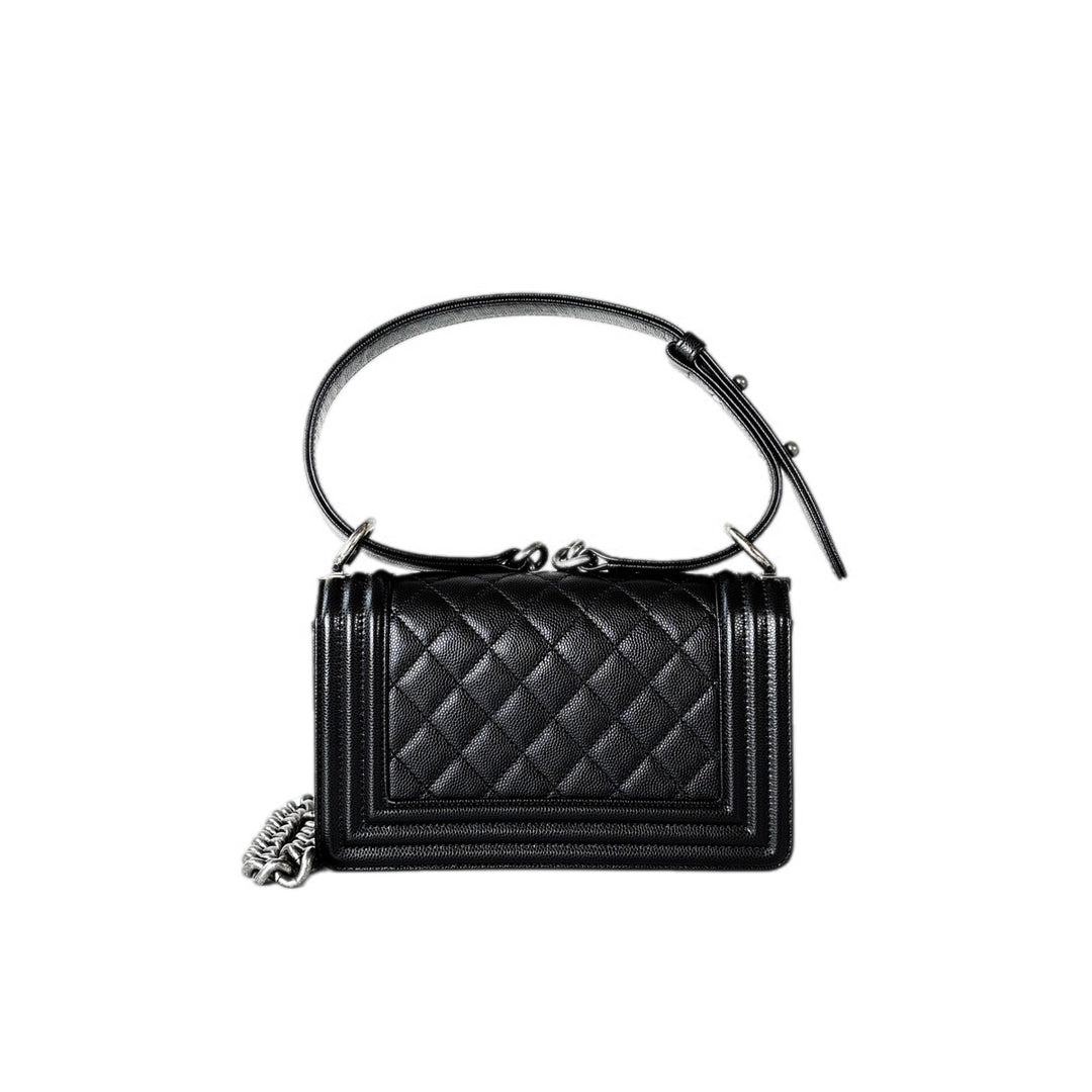 Chanel Leboy  Small Bag Black Caviar Silver