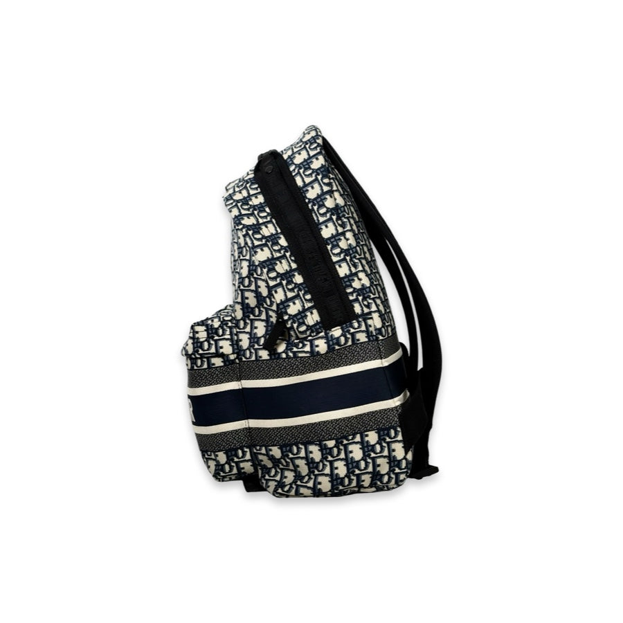 Dior Diortravel Backpack Blue Dior Oblique jacquard