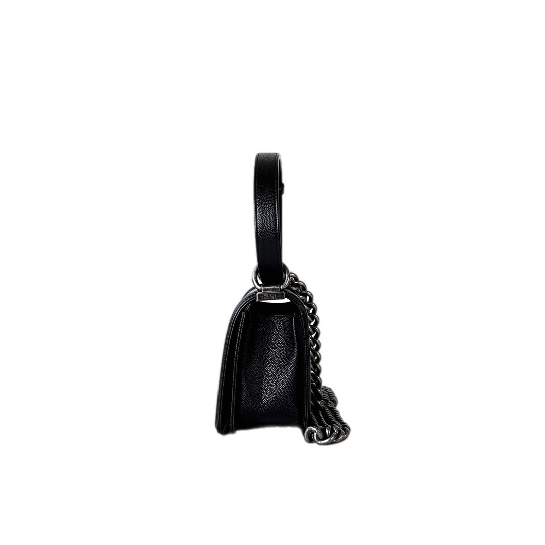 Chanel Leboy  Small Bag Black Caviar Silver
