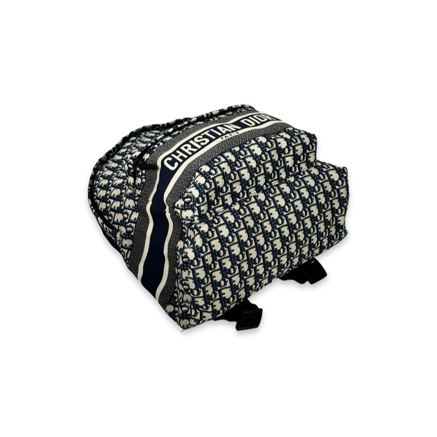 Dior Diortravel Backpack Blue Dior Oblique jacquard
